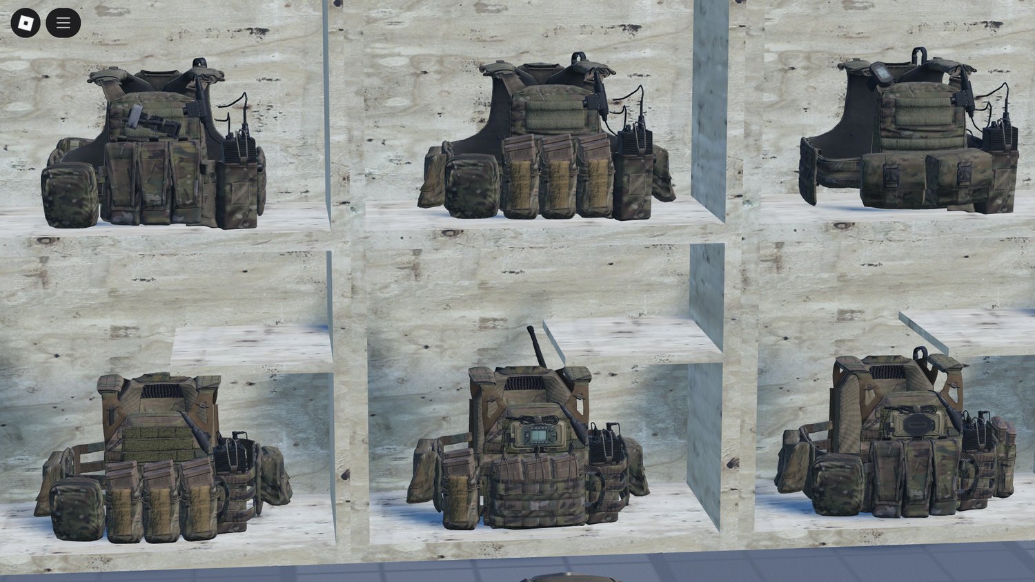 Belt and vest combo close-up in Roblox