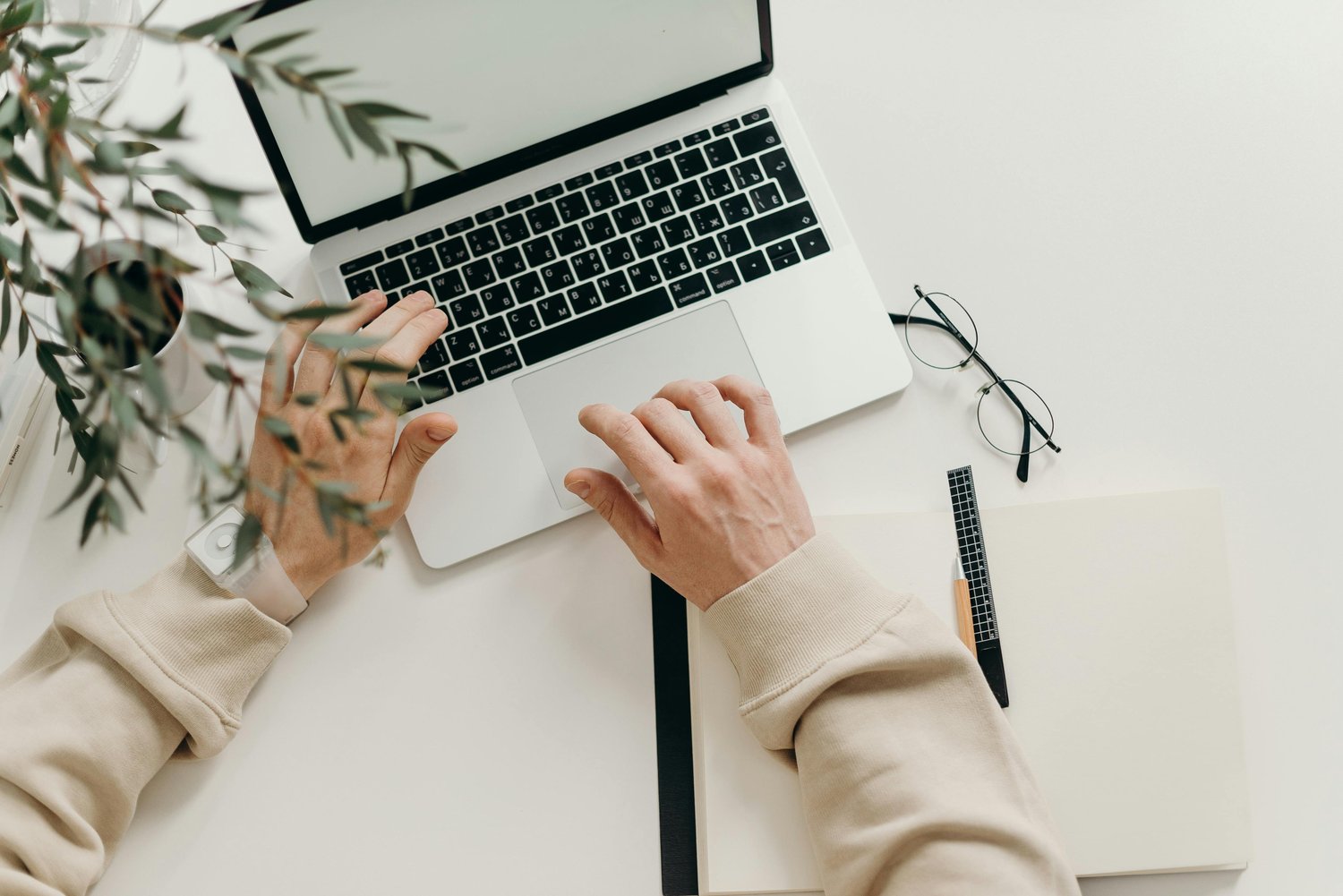 Photo by cottonbro studio: https://www.pexels.com/photo/person-in-beige-long-sleeve-shirt-using-macbook-pro-4065876/