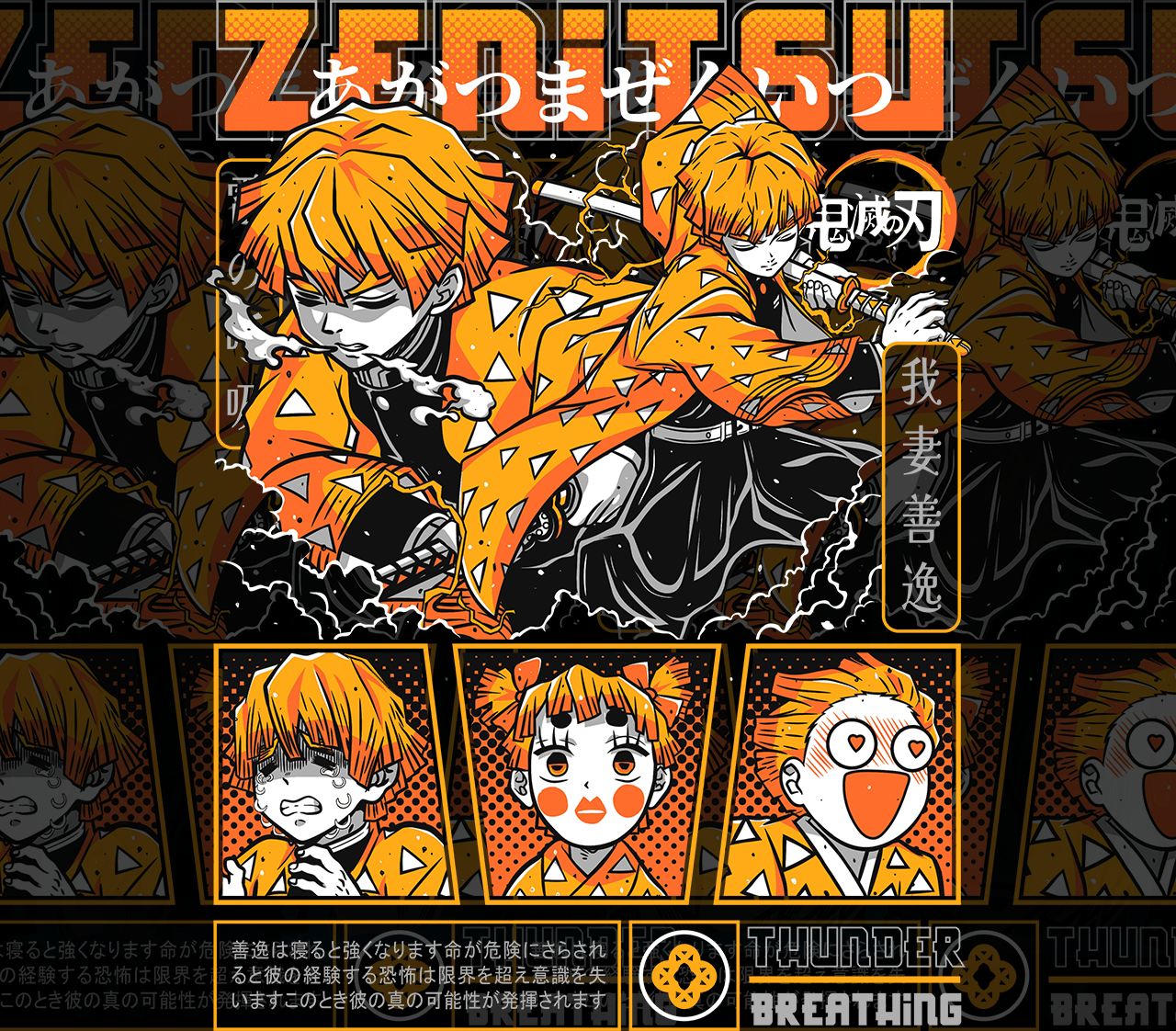DESIGN ANIME Demon Slayer -Zenitsu