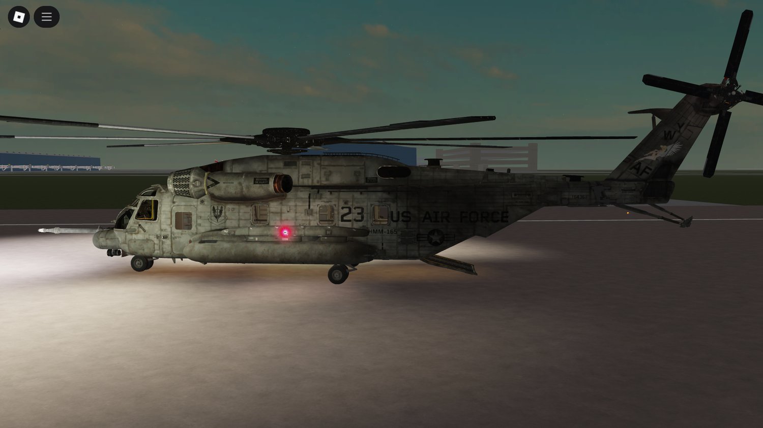 Realistic CH-53E Roblox helicopter model for aviation games
