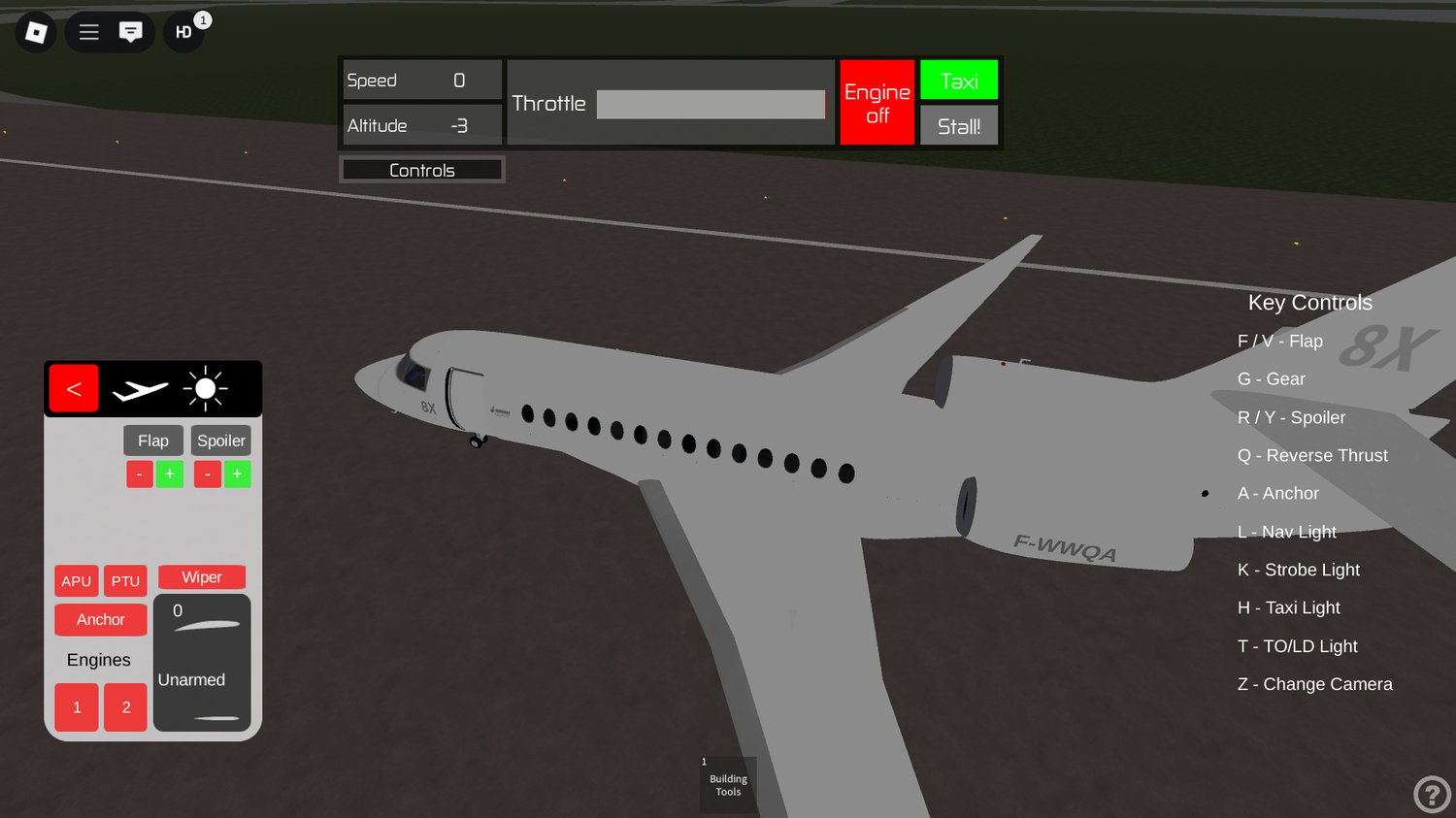 Luxury scripted jet plane for Roblox flight simulator