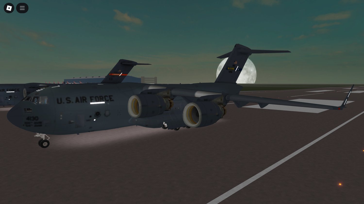 Game-ready C-17A Roblox aircraft bundle with scripted features