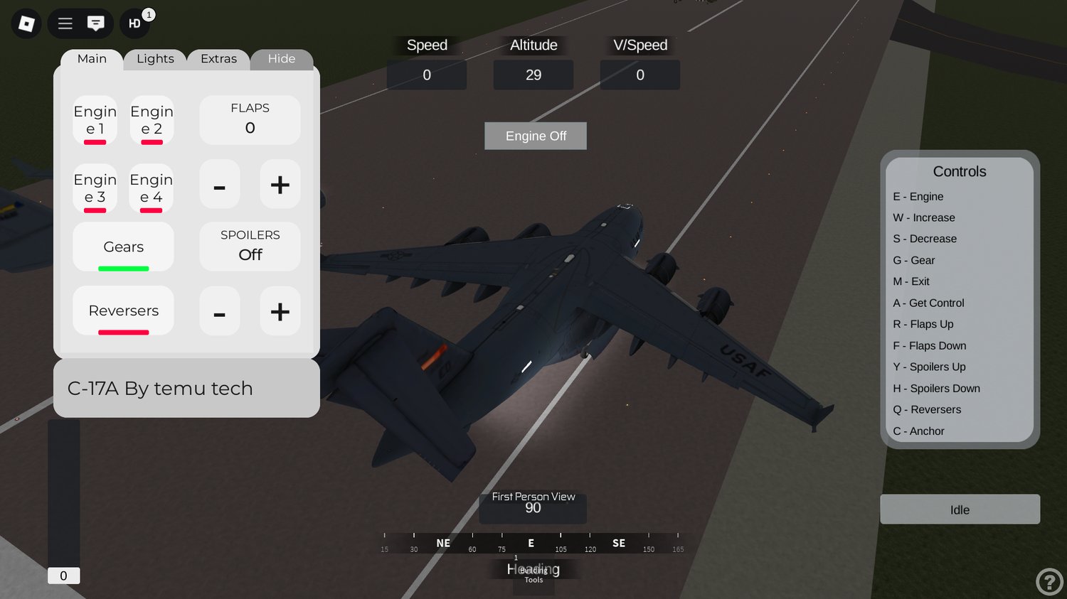 Realistic C-17A Roblox planes for combat and transport RP
