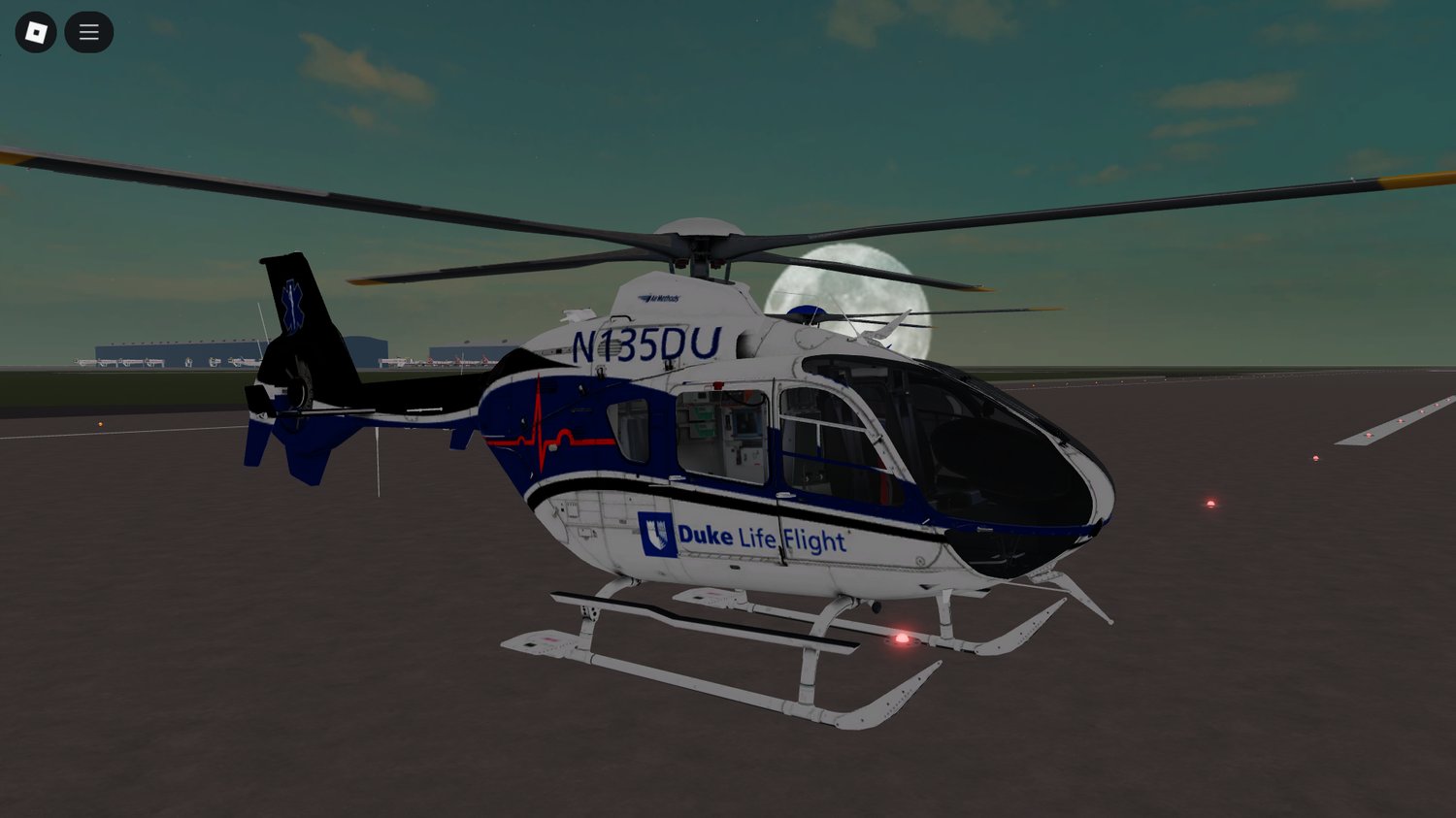 Game-ready EC-135 helicopters for Roblox roleplay maps