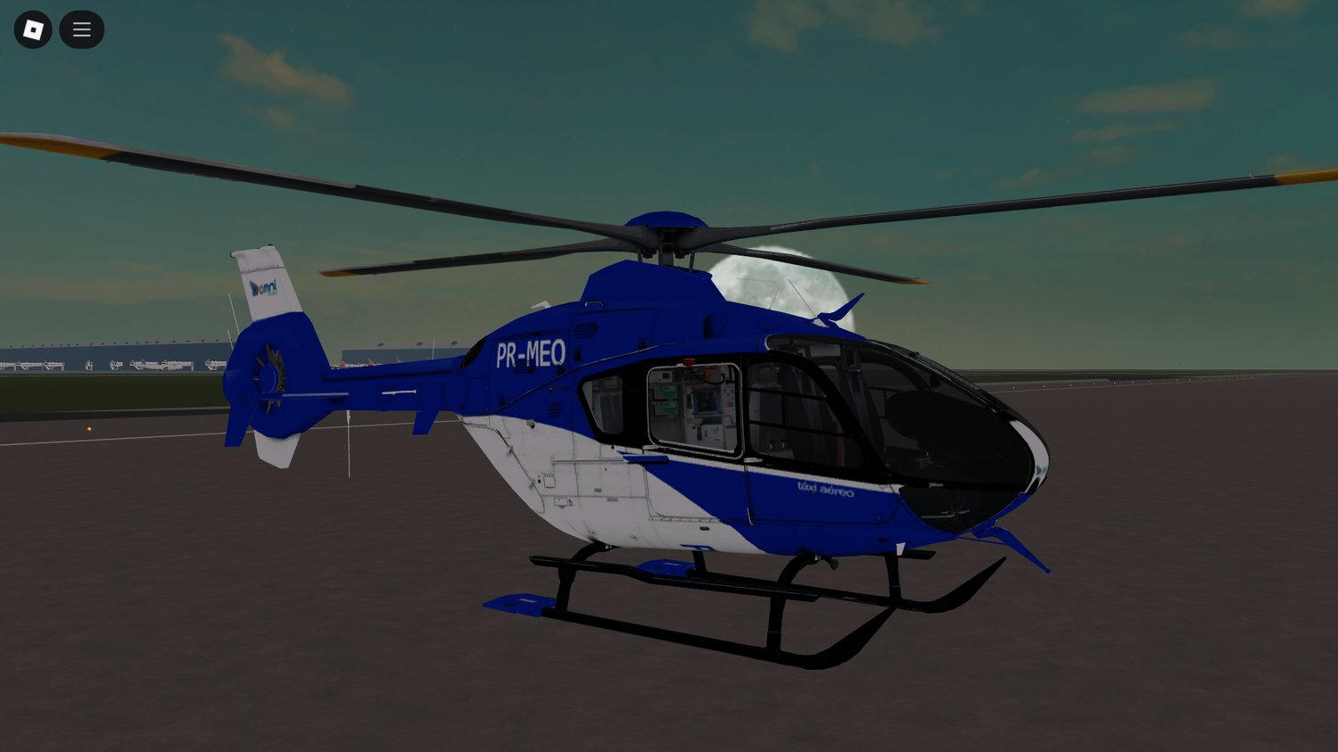 Roblox helicopter pack with three scripted EC-135 aircraft