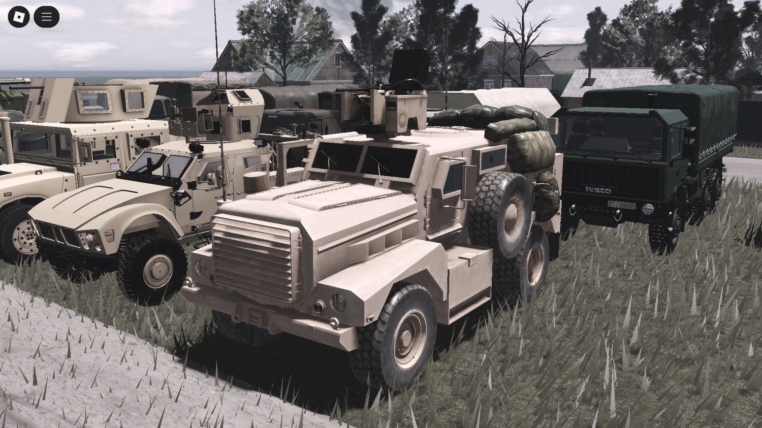 Driveable tank in Roblox army battlefield