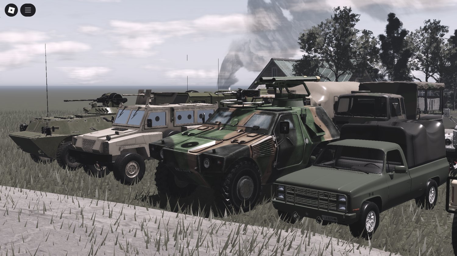 Working military fuel tanker truck parked at base