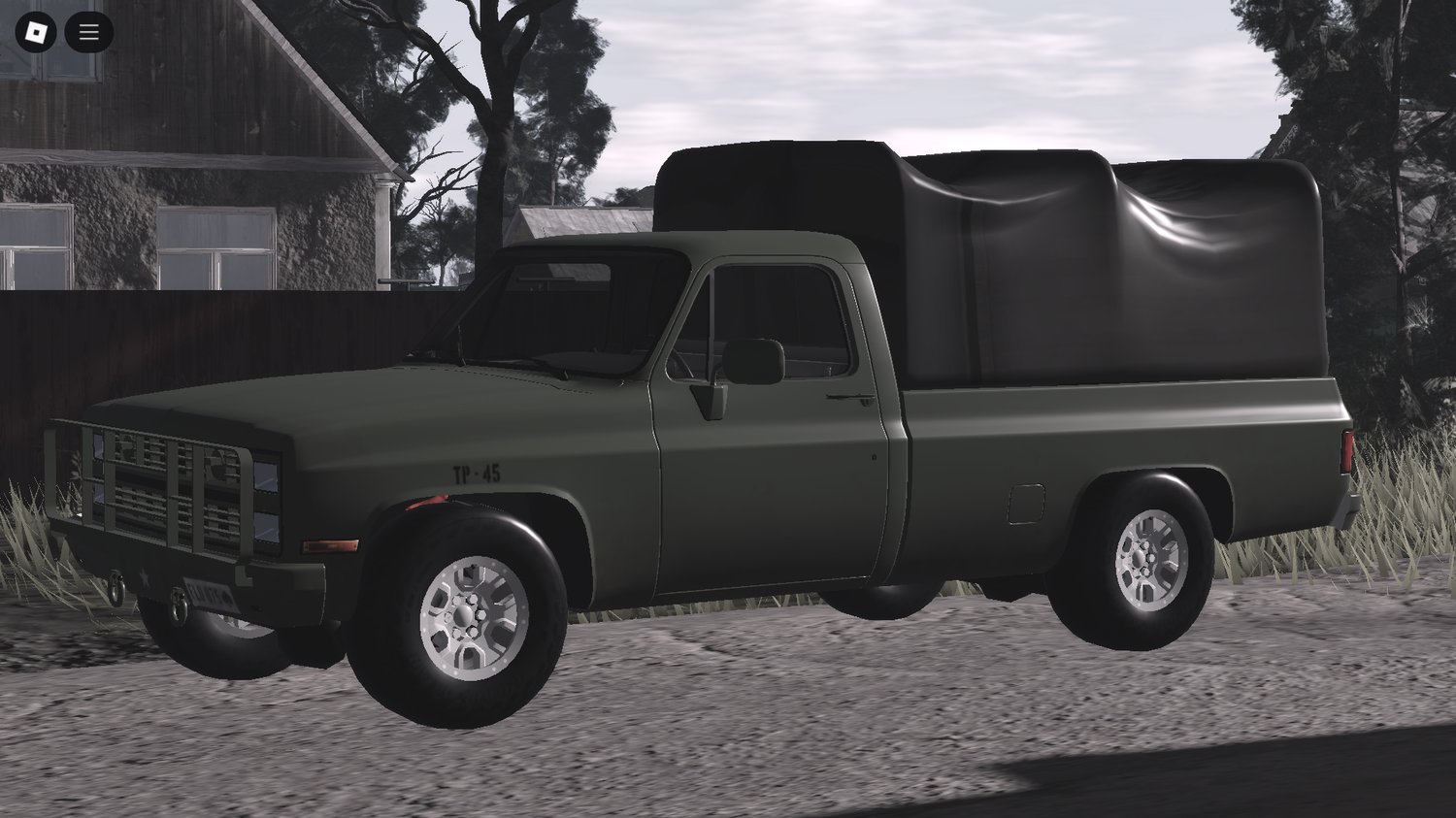 Troop transport GMC truck in Roblox army game