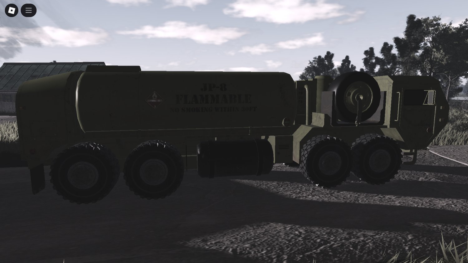 Driveable fuel tanker on convoy mission