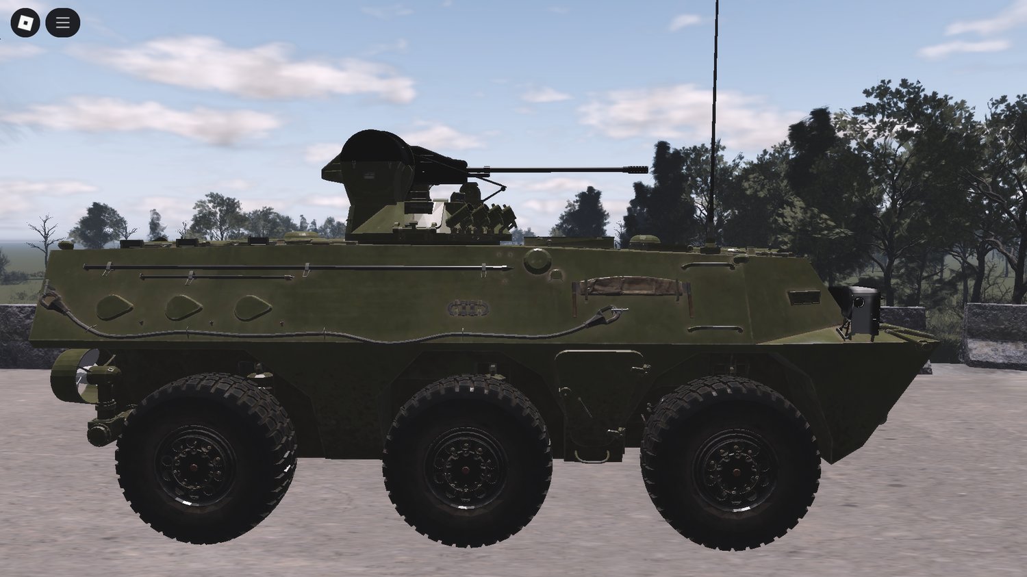Driveable armored ZSL 92 in Roblox map