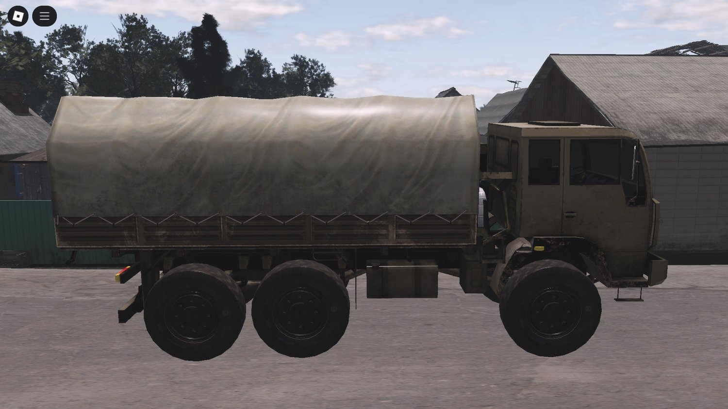 Driveable military truck on Roblox map