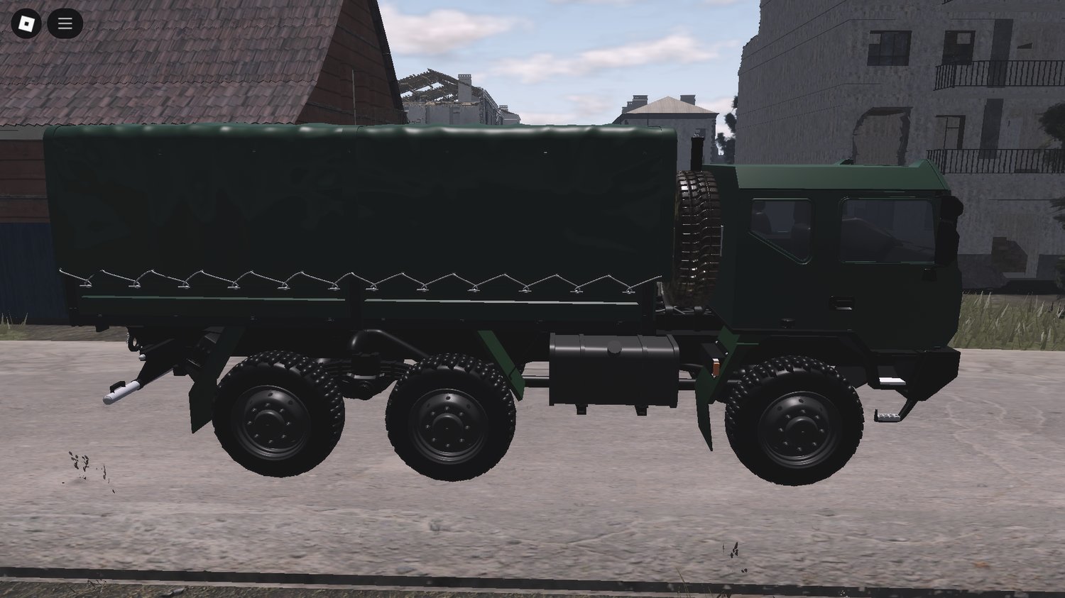 Driveable army truck on Roblox map