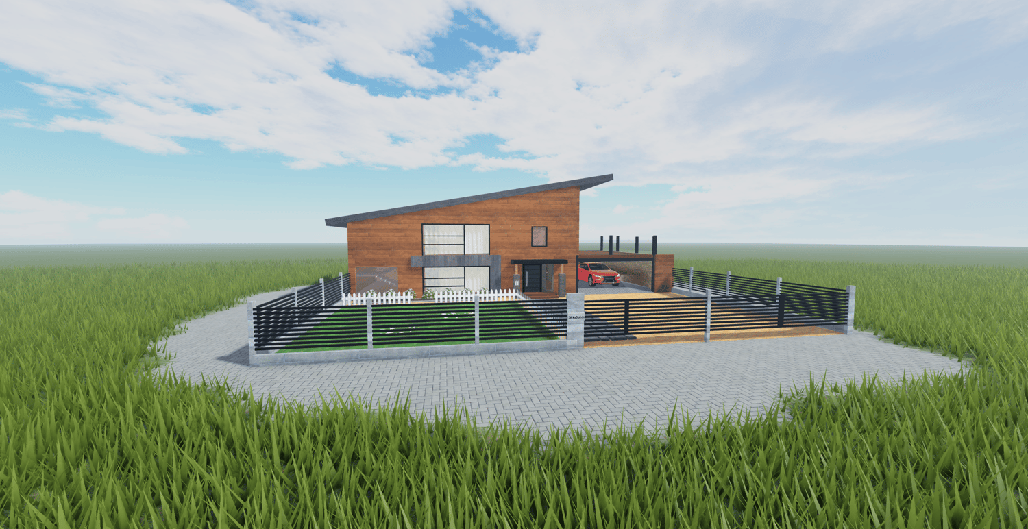 Free Roblox modern house 2 floor model