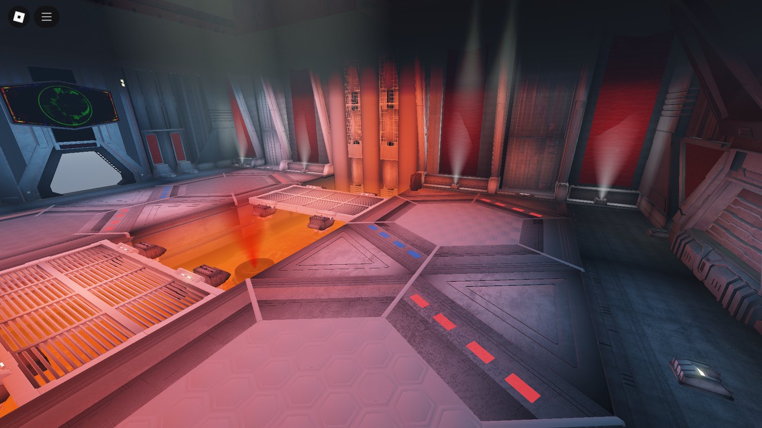 Two large realistic rooms inside fortress