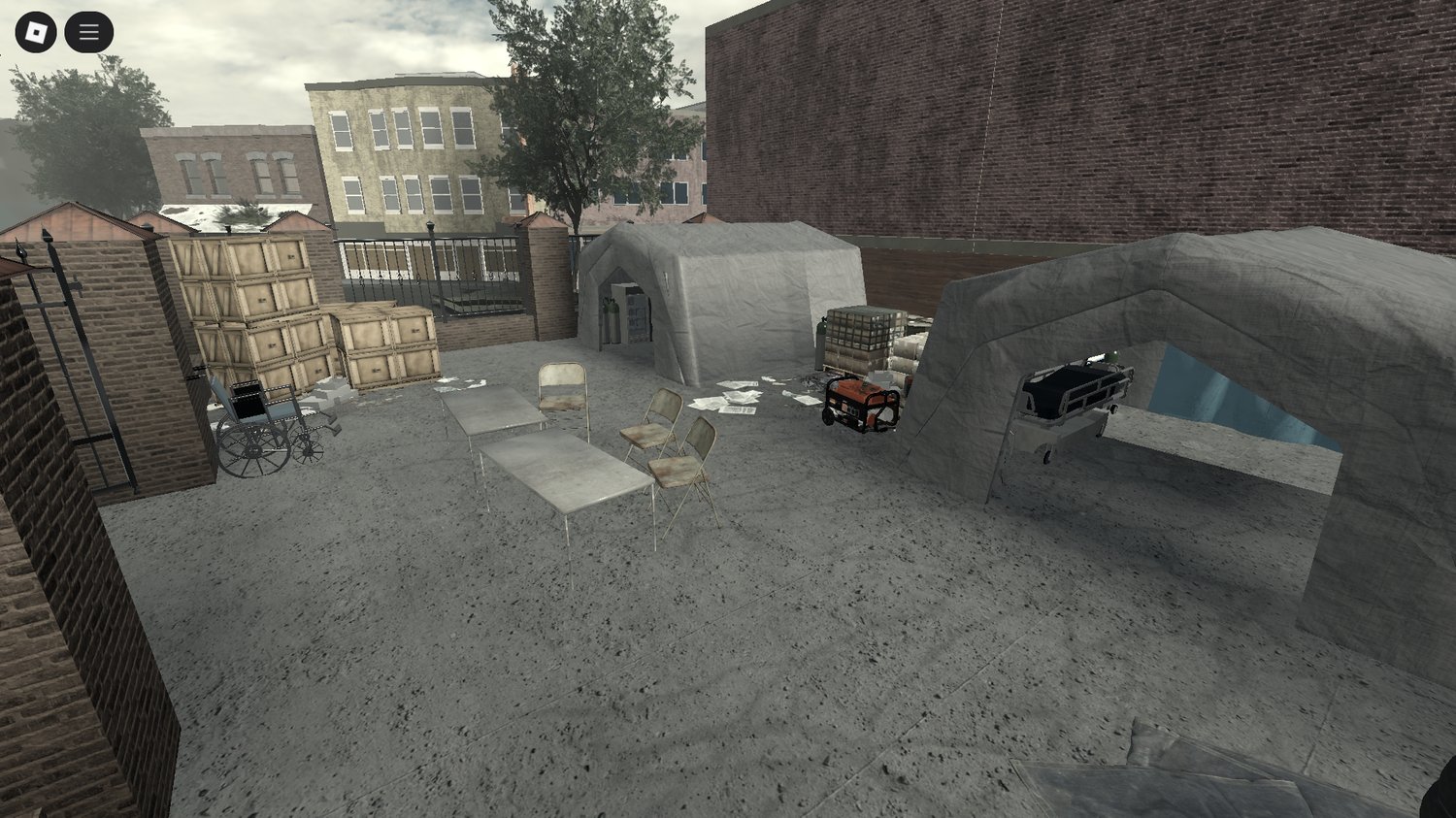 Post-apocalyptic city Roblox environment