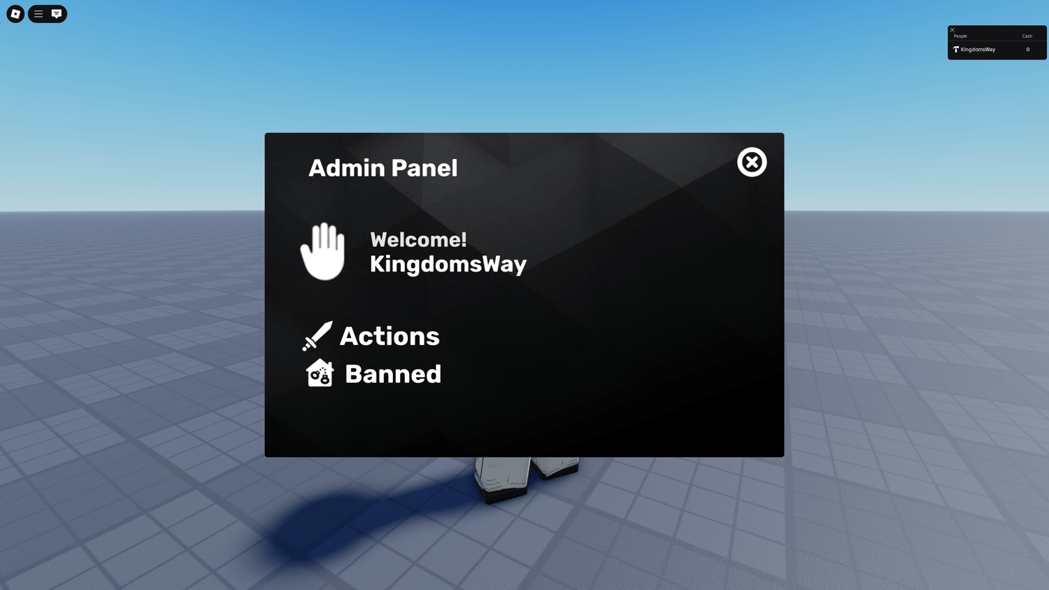 Roblox advanced admin panel clean UI system