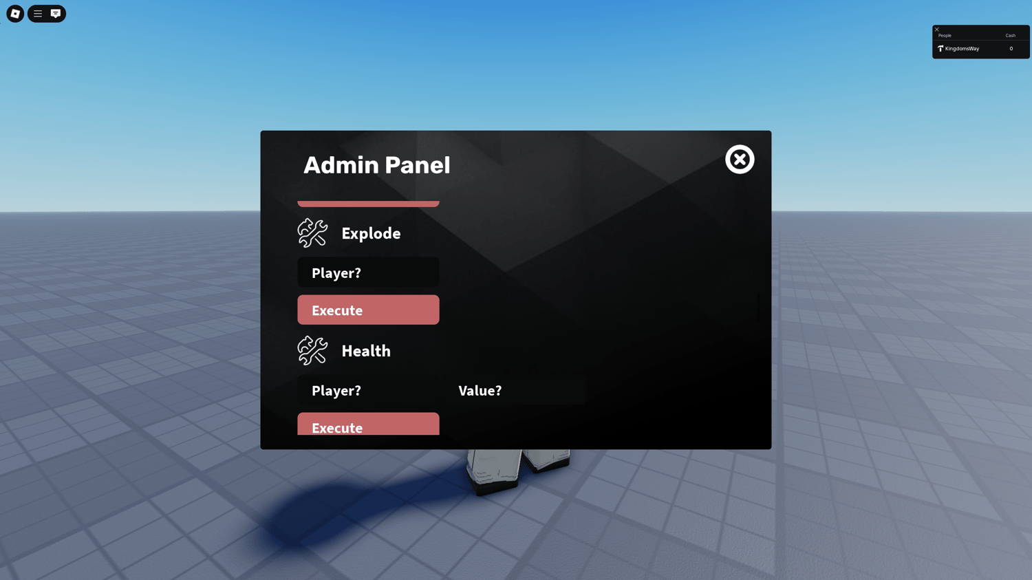 Roblox SCP military admin panel management system
