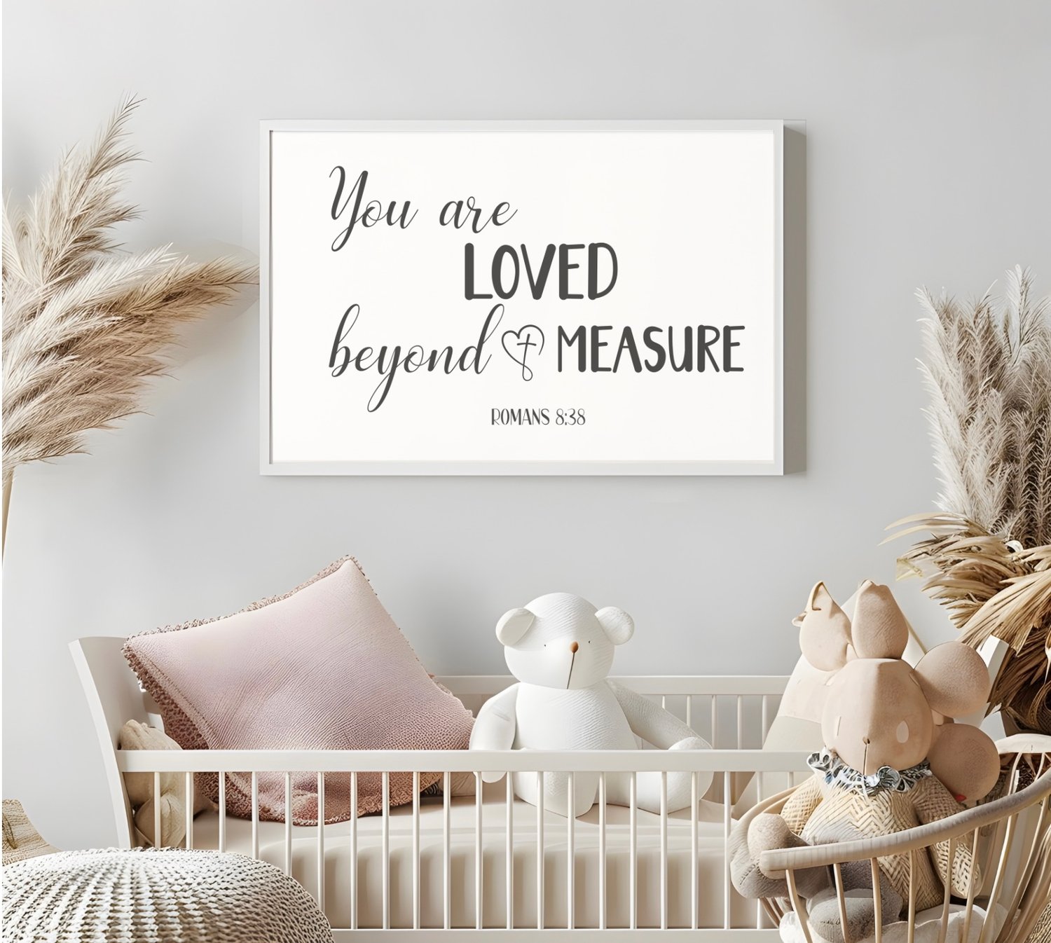 You Are Loved Beyond Measure Wall Art | Romans 8:38 Bible Verse ...