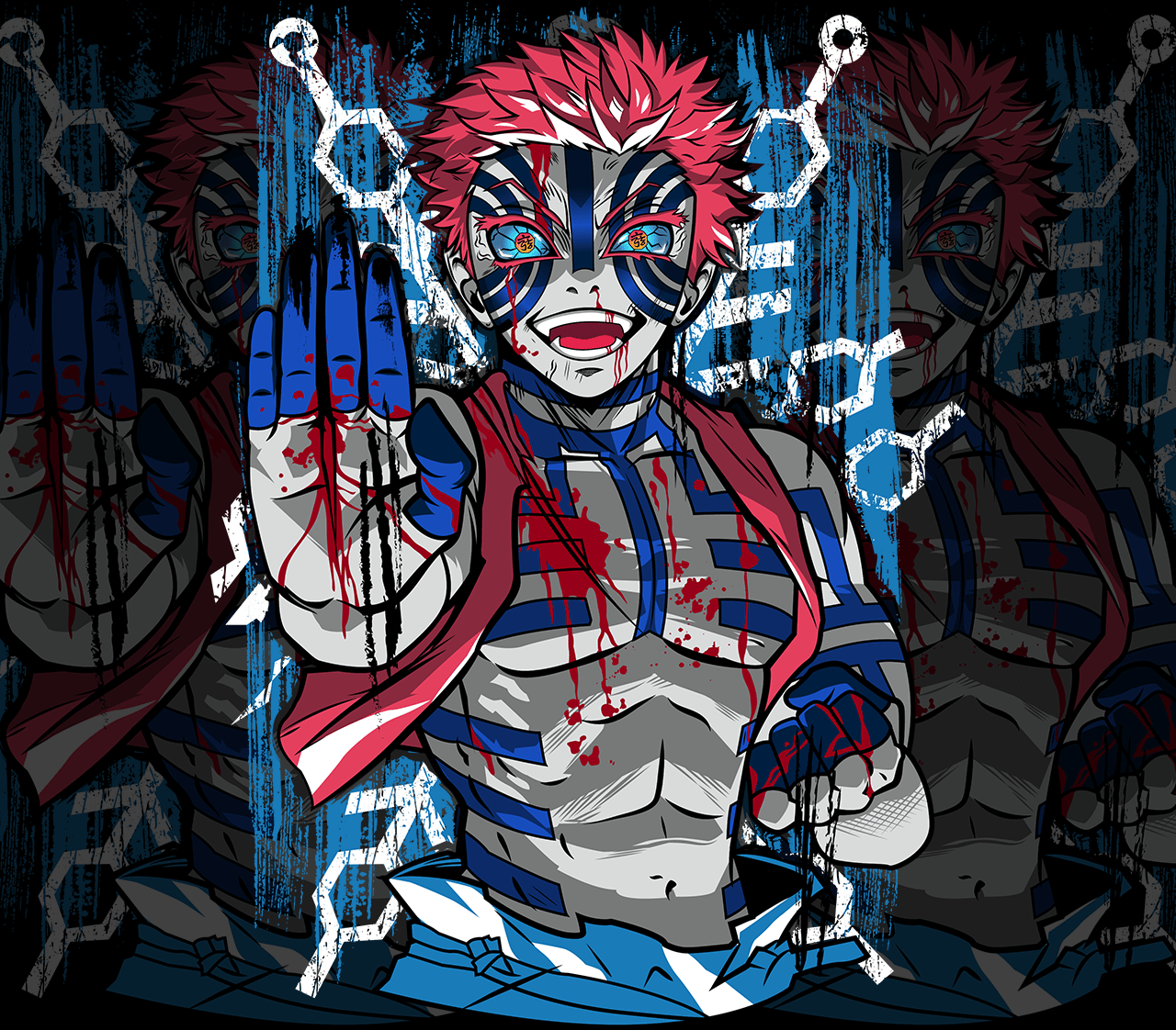 DESIGN ANIME Demon Slayer -AKAZA