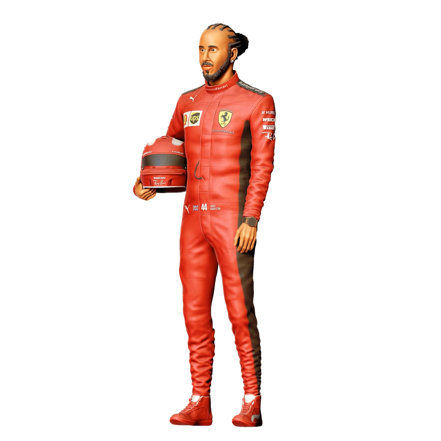 3DP Miniatures, Lewis Hamilton  racing driver