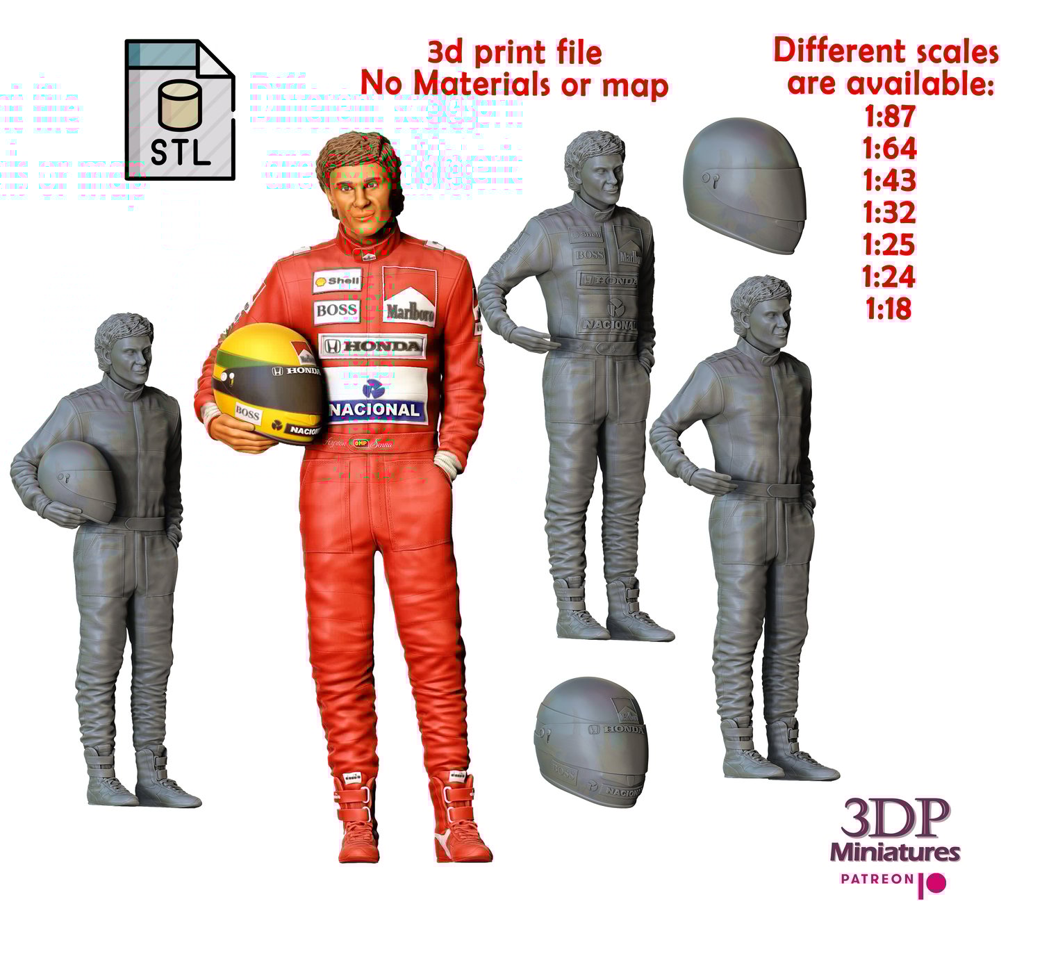 3DP Miniatures, Ayrton Senna Racing driver