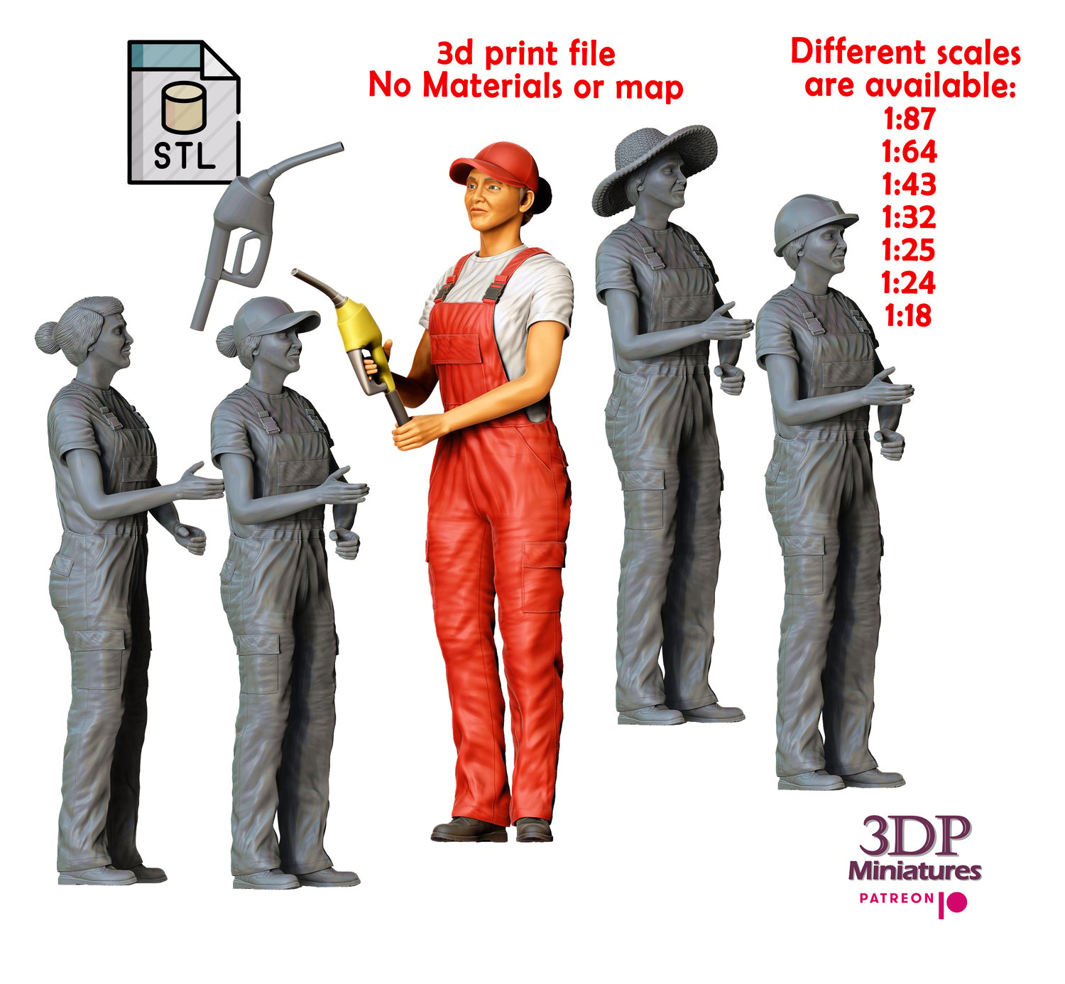 3DP Miniatures, N2 gas station workers