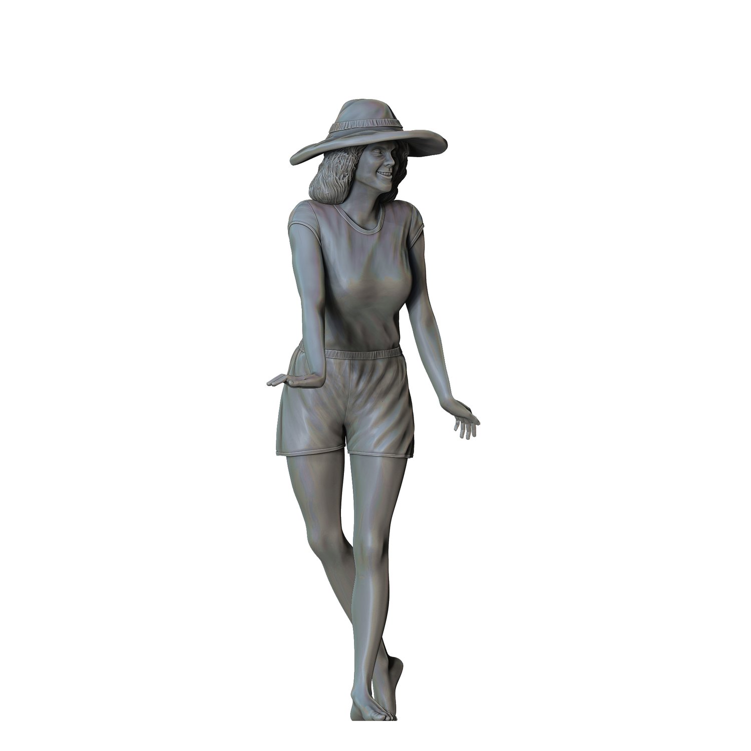3DP Miniatures, N7 woman from 60s posing with cars
