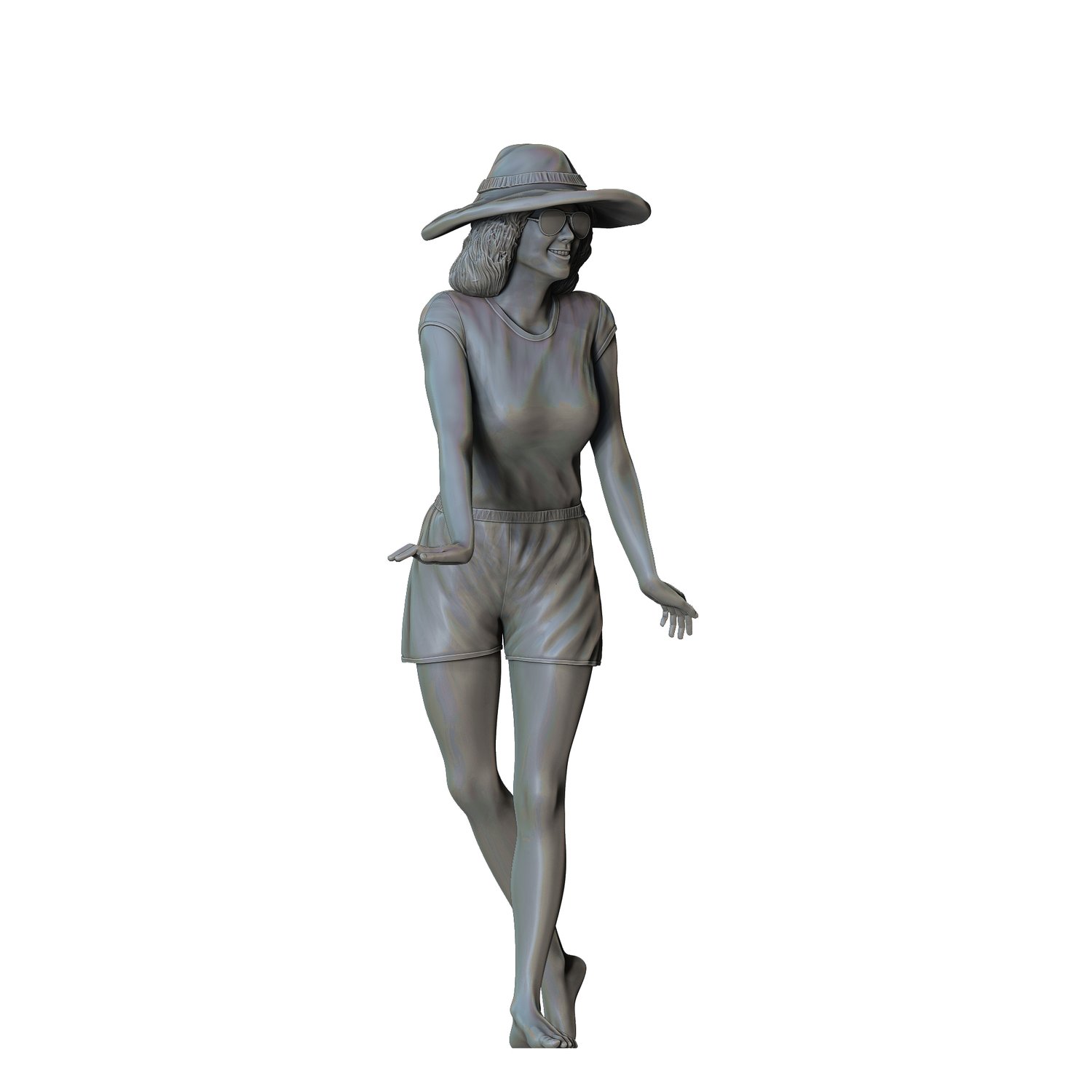 3DP Miniatures, N7 woman from 60s posing with cars