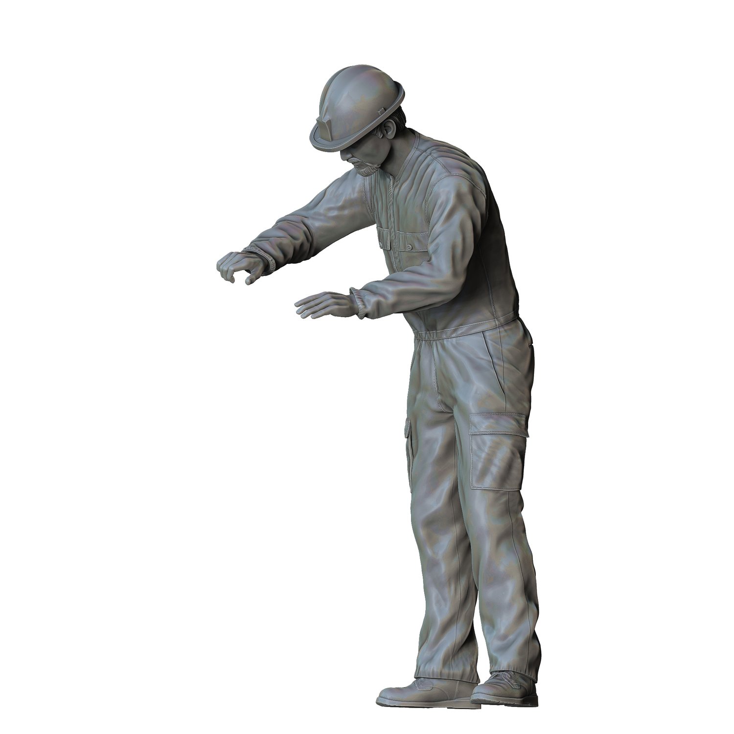 3DP Miniatures, N4 gas station workers with Squeegee