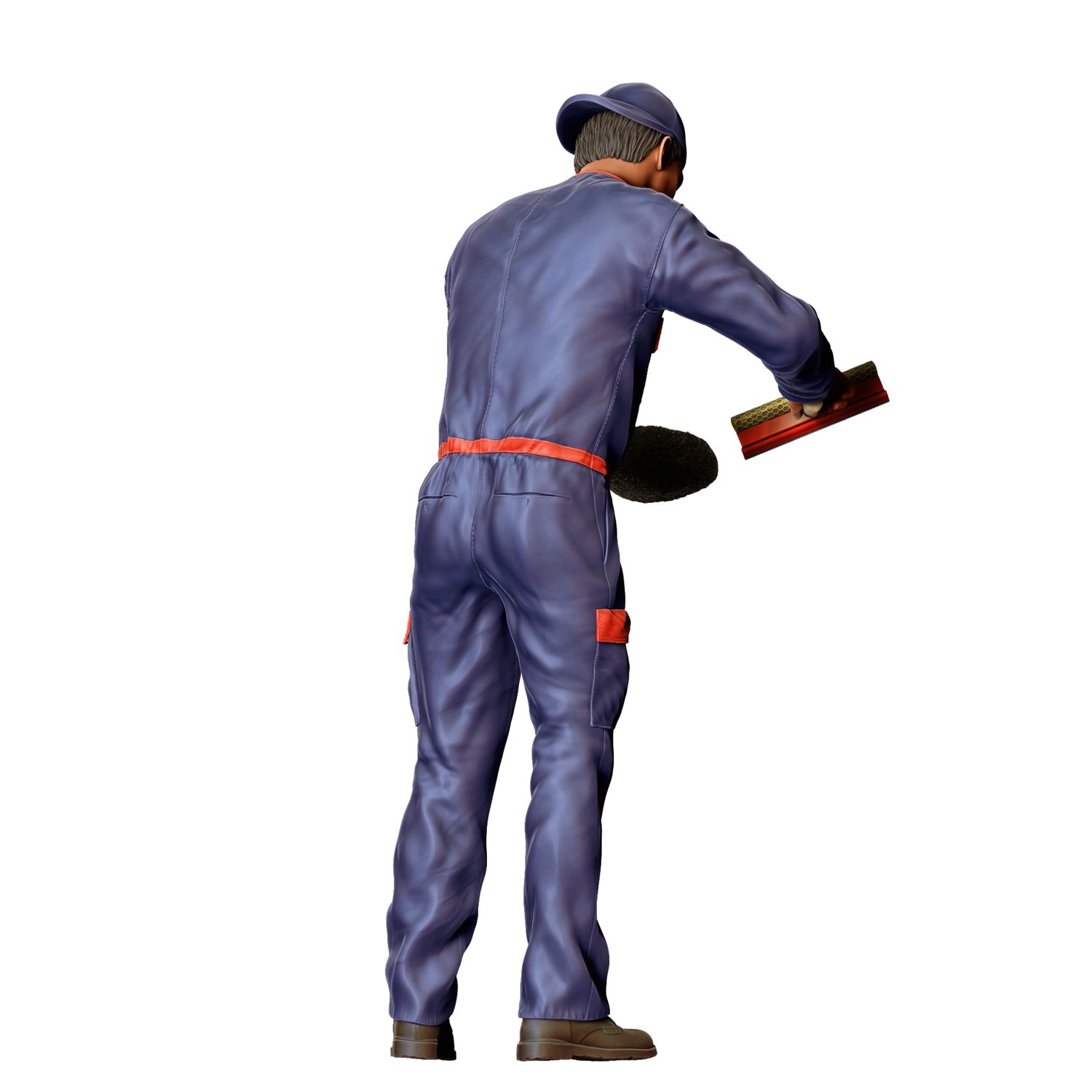 3DP Miniatures, N4 gas station workers with Squeegee
