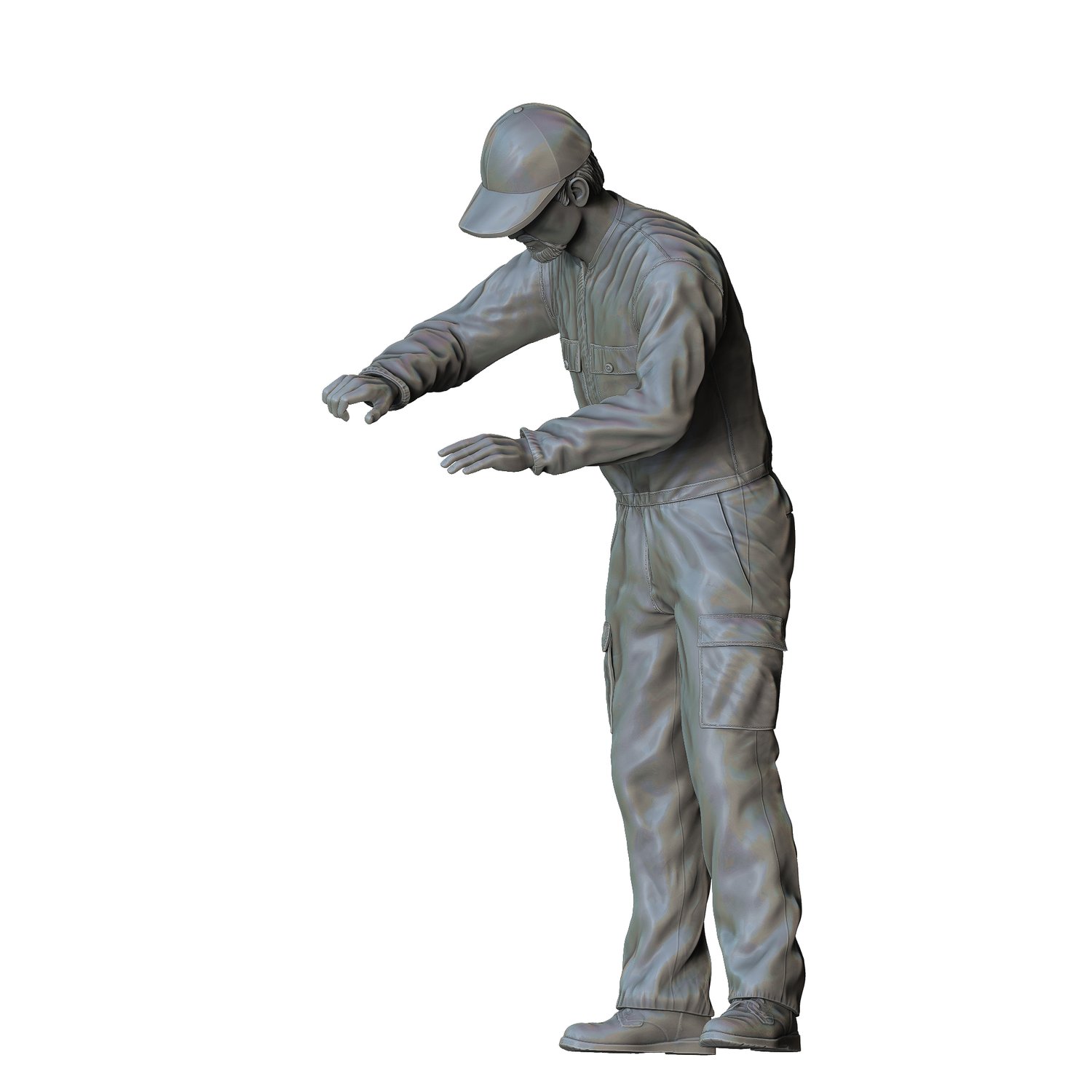 3DP Miniatures, N4 gas station workers with Squeegee