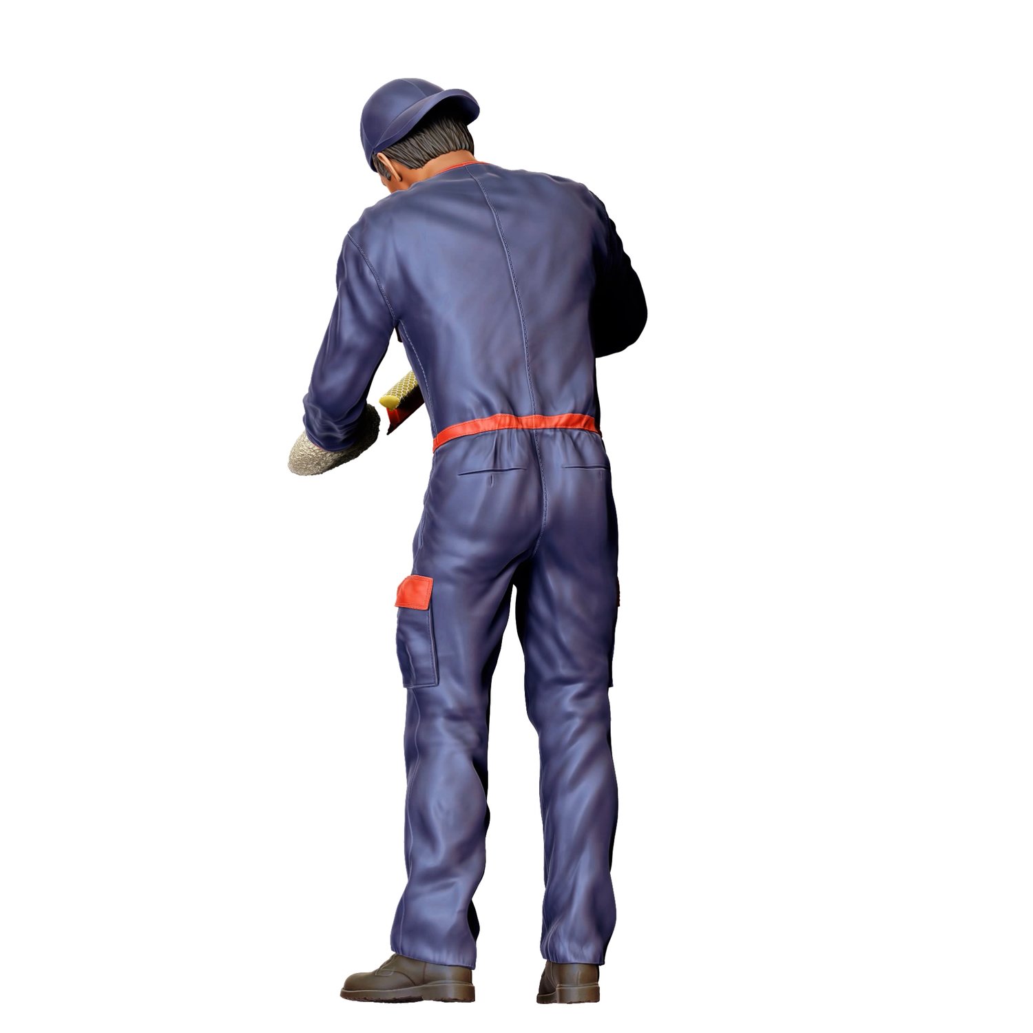 3DP Miniatures, N4 gas station workers with Squeegee