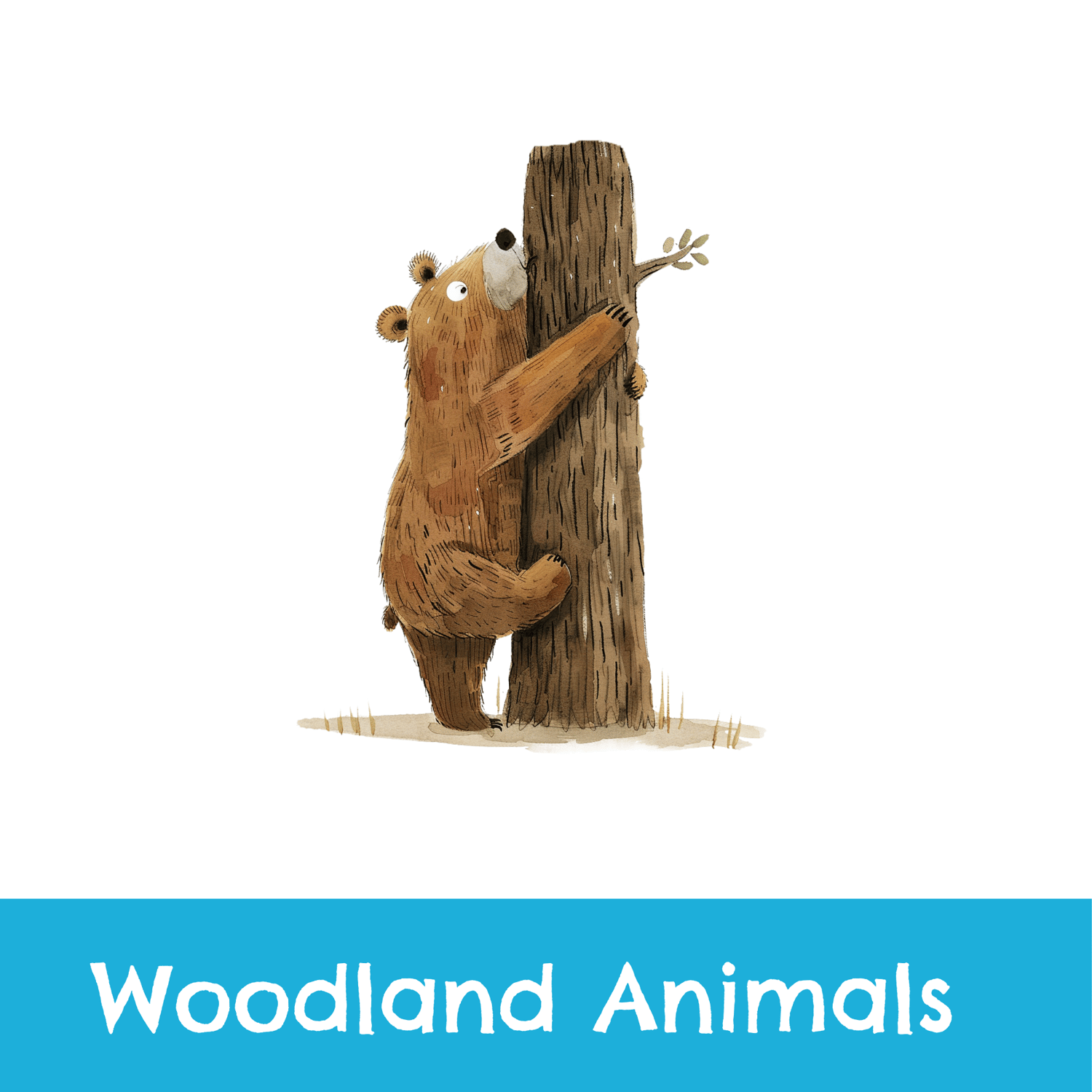 forest, friends, animals, bear, deer, raccoon, fox, nursery, hedgehog