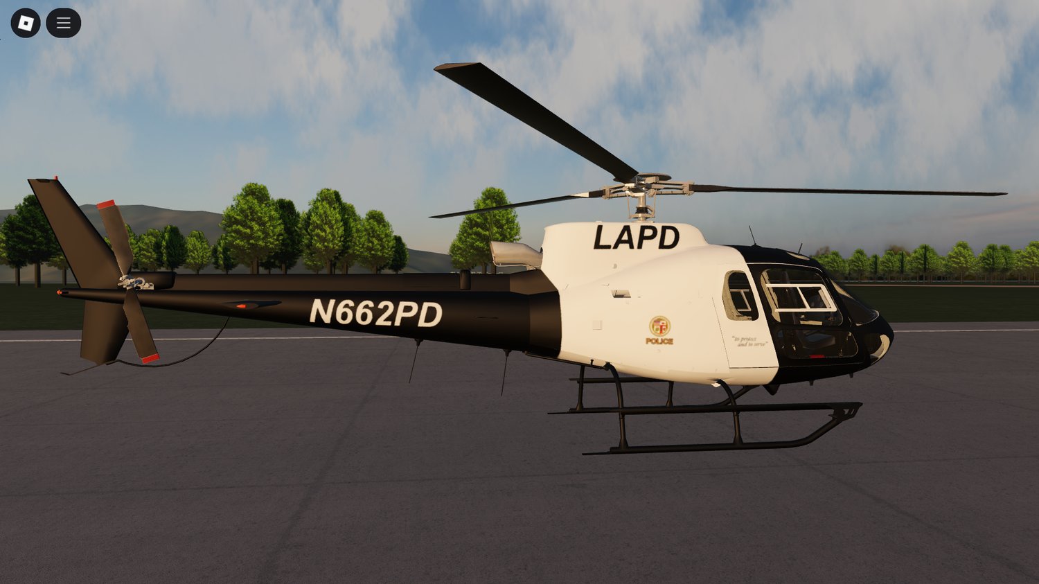 Roblox police helicopter static prop