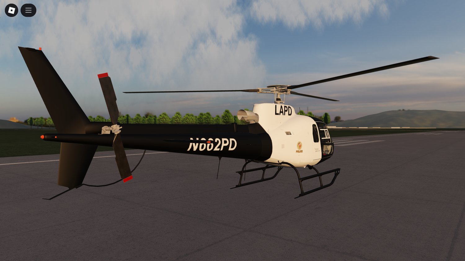Law enforcement helicopter for Roblox city maps