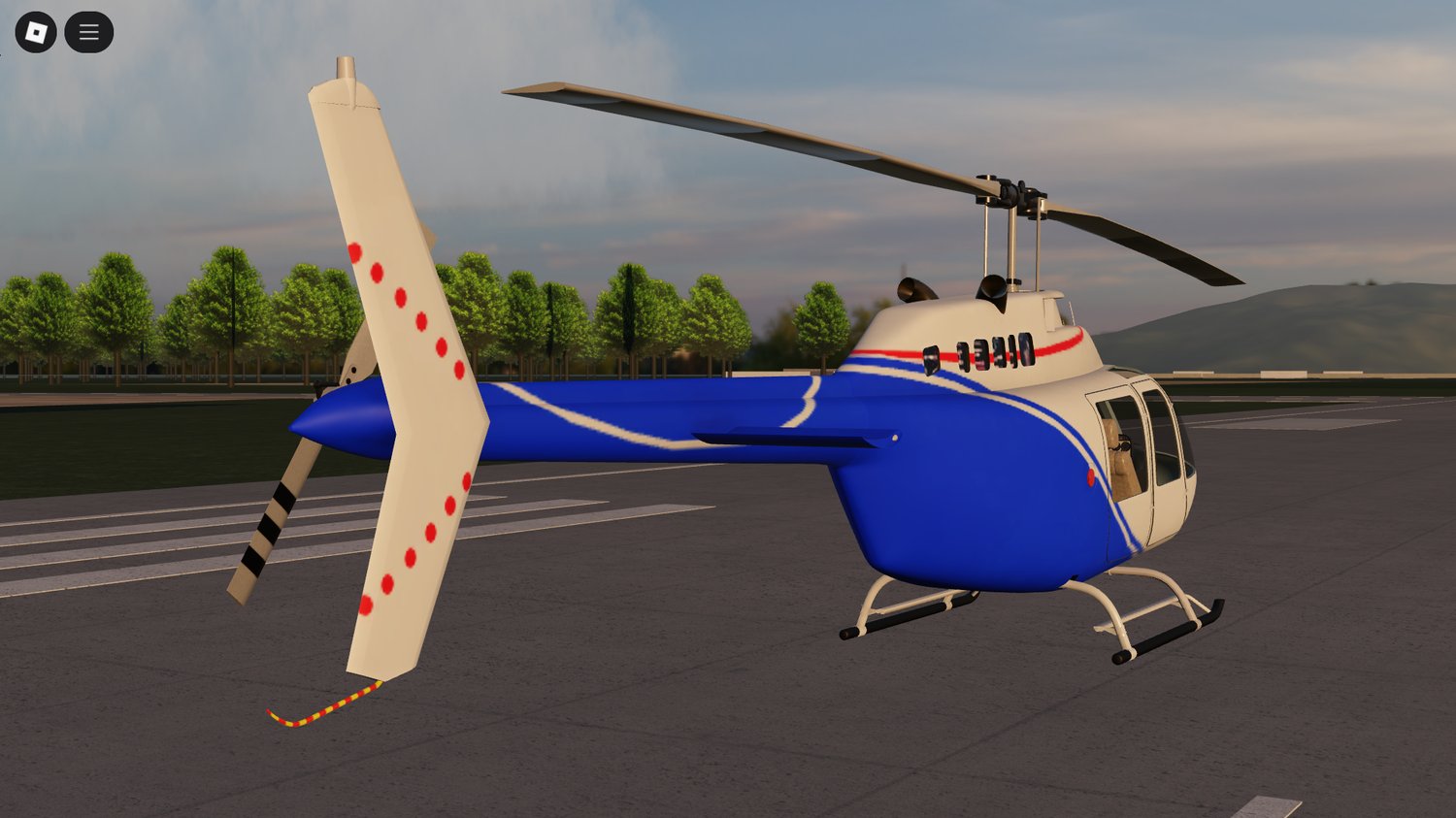 Bell 206 Jet Ranger static model for Roblox Studio