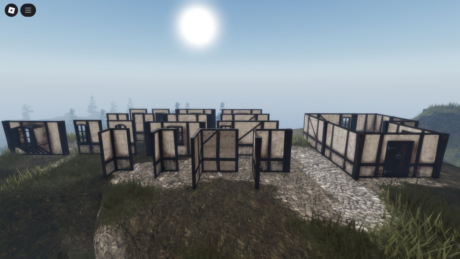 Authentic Roblox medieval village and castle asset pack