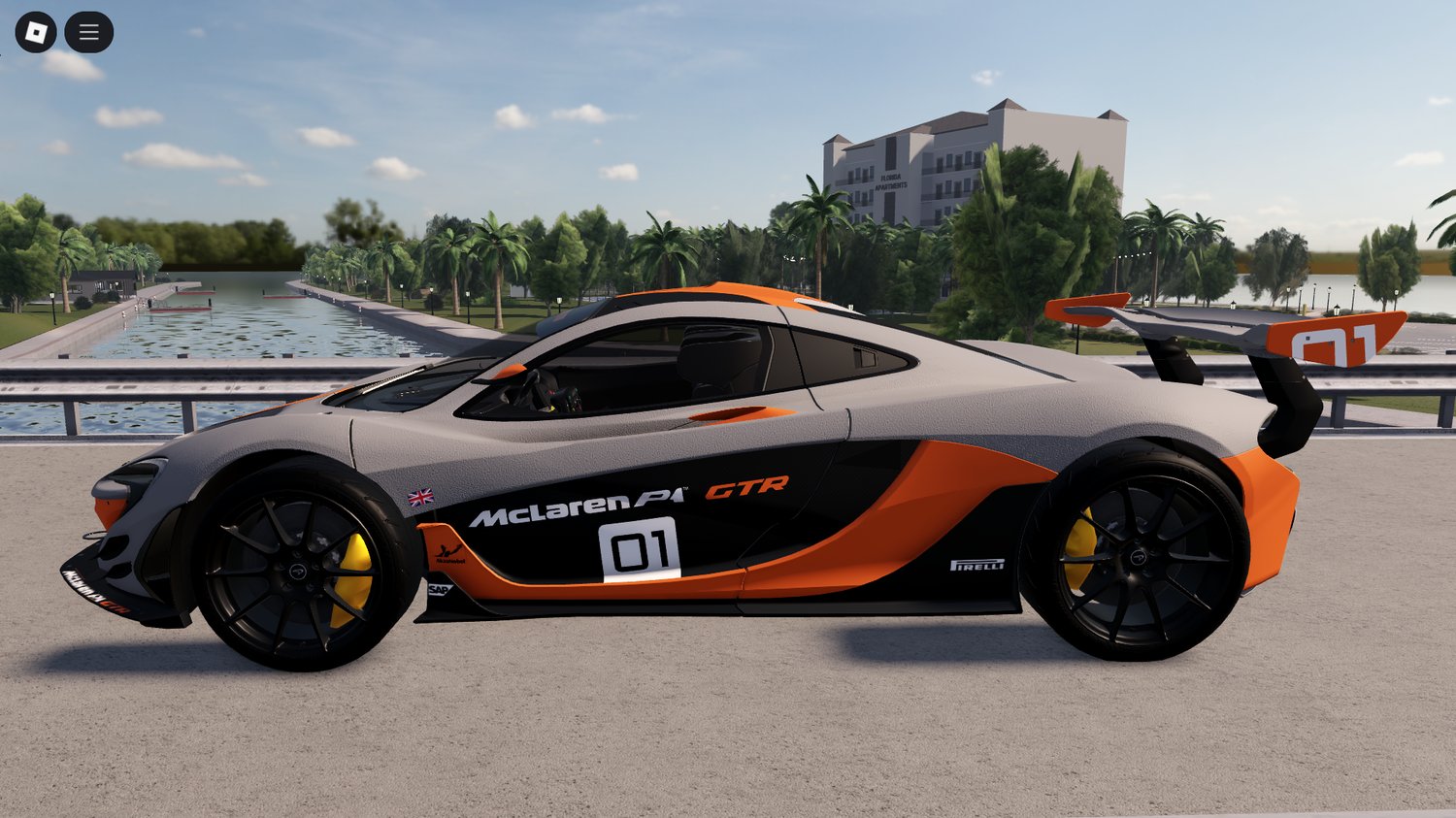 Functional McLaren P1 Roblox racing vehicle