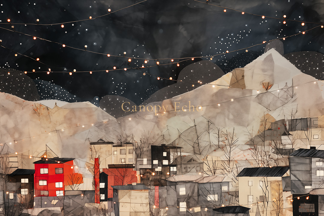 Ember Village Art Print