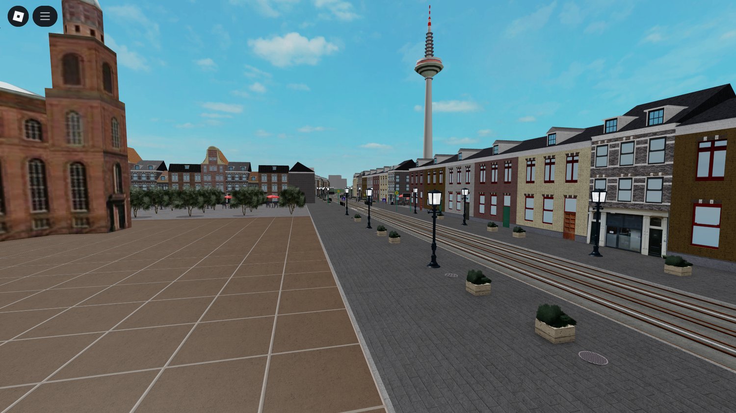 Roblox Frankfurt City template map for European driving RP