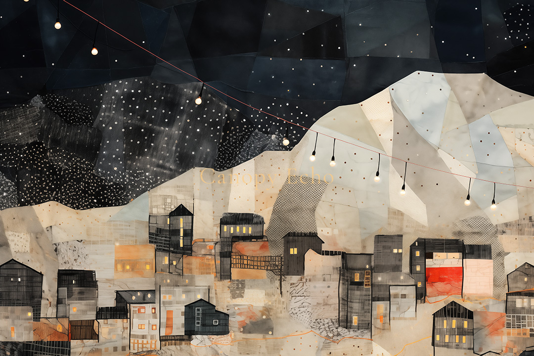 Patchwork Peaks Art Print