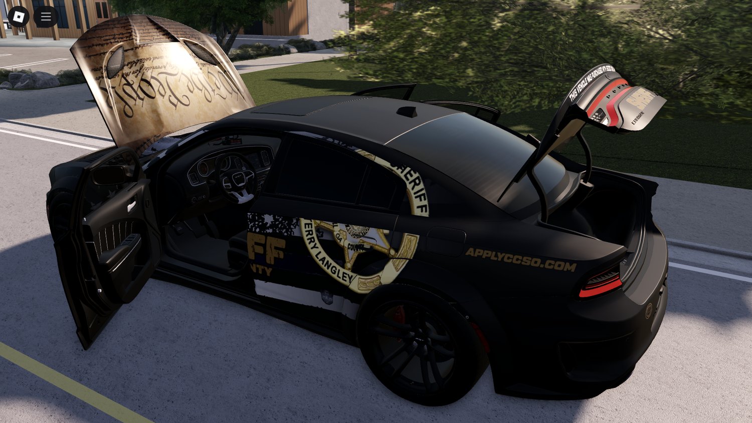Roblox 2021 Dodge Charger Hellcat Widebody law enforcement car