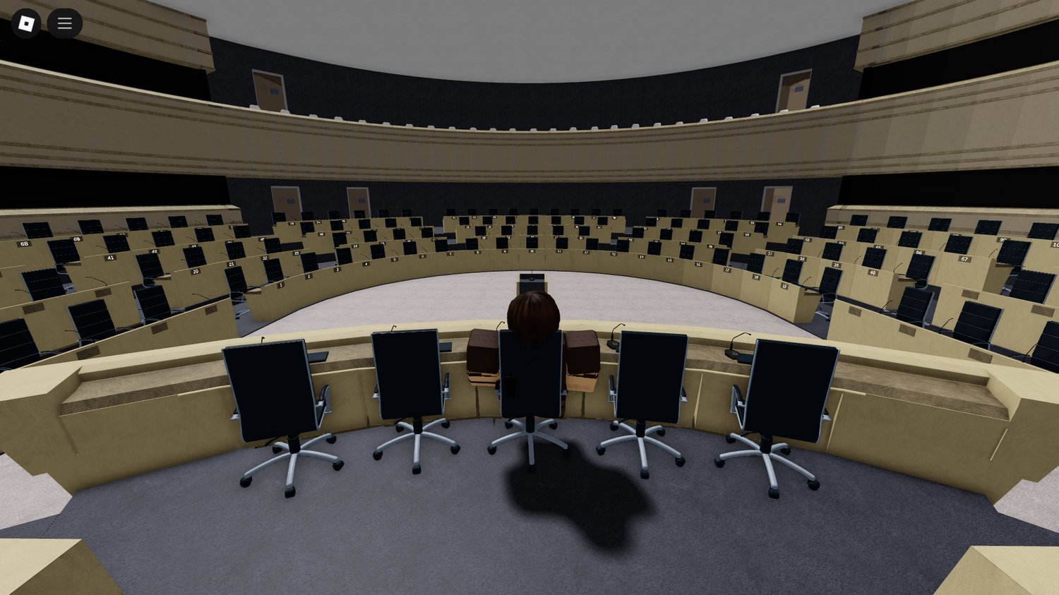 Roblox EU flags and wall of former Presidents