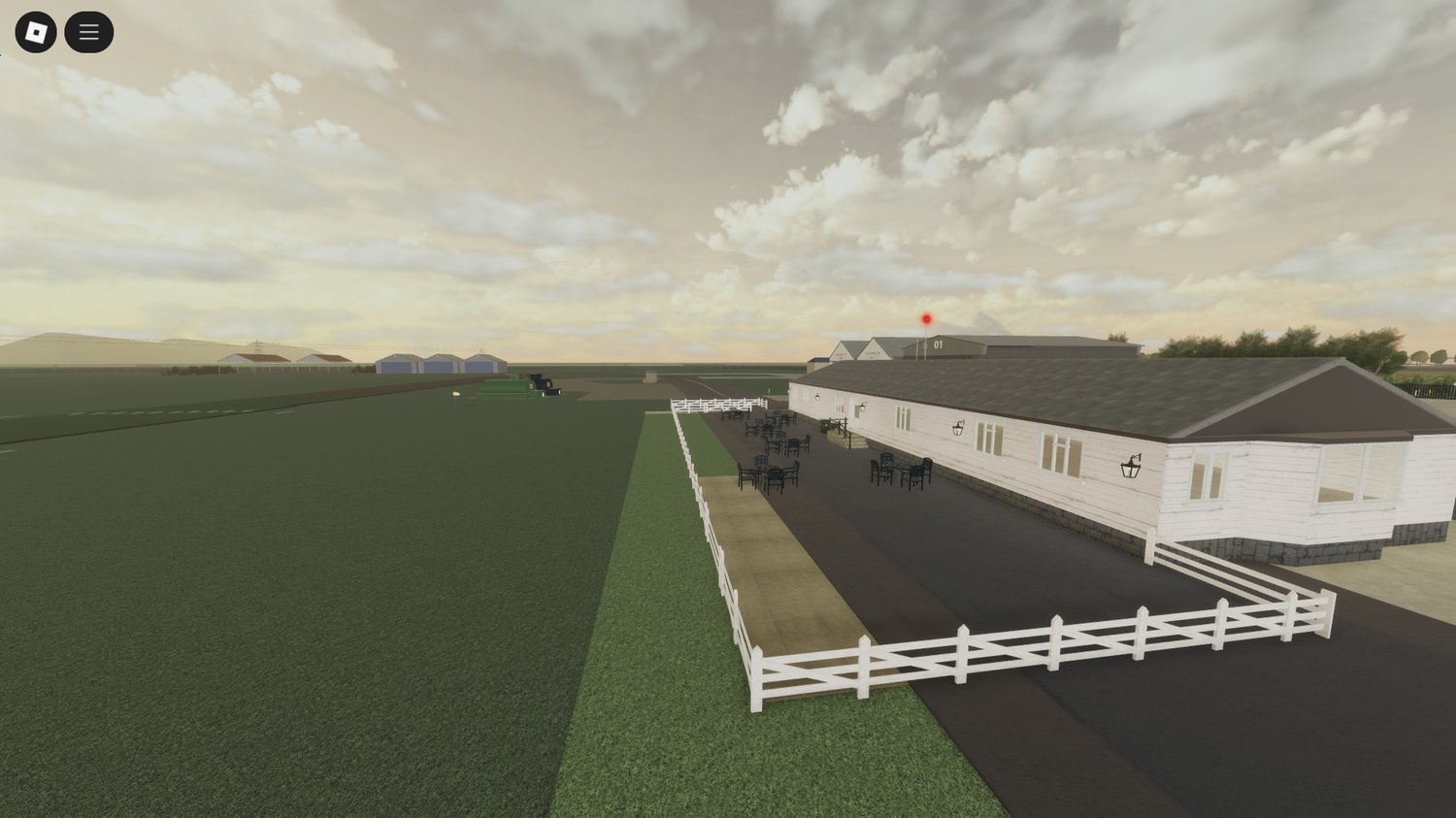 Roblox scenic lighting effects over airport map