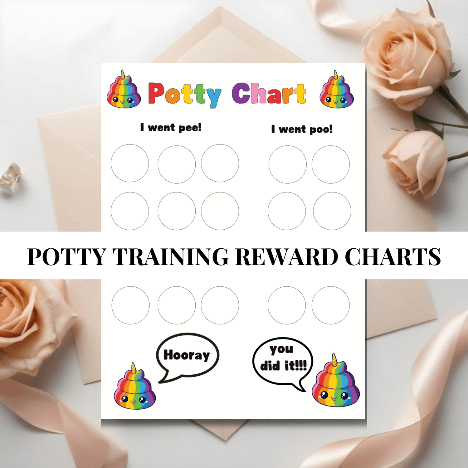 Potty Training Reward Charts, Printable Toddler Sticker Chart, Kids ...