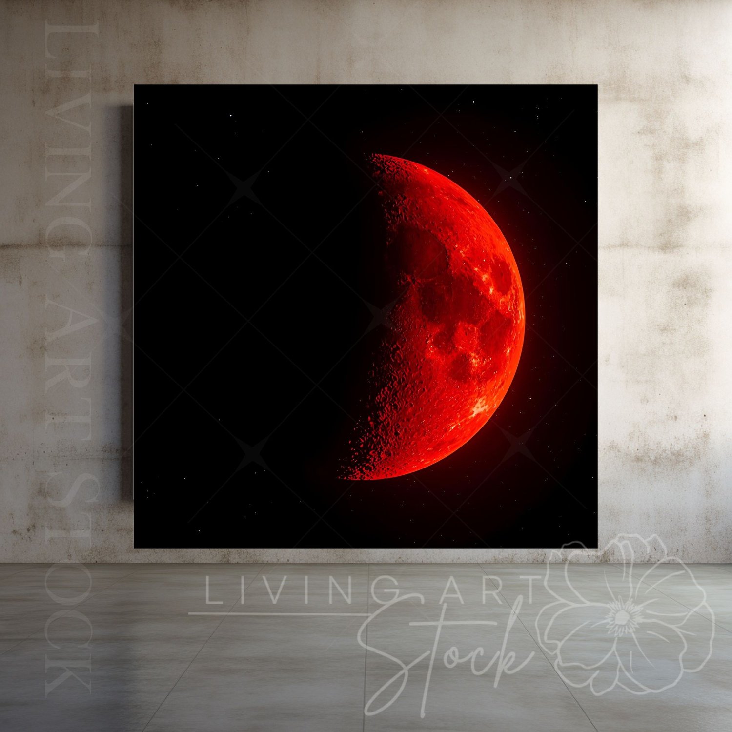Blood Red Moon Eclipse Art
