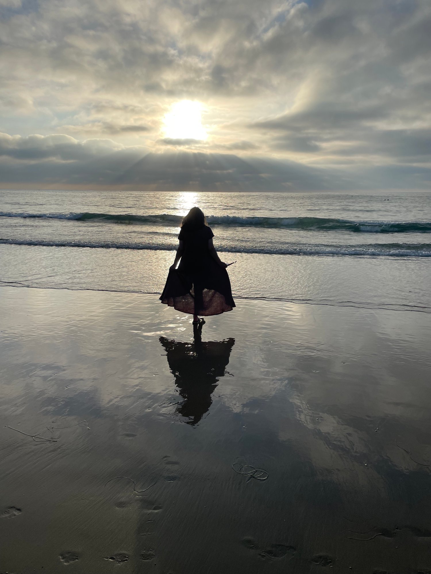 Andrea Marie Catholic Relaxation Coach ~ enjoying the La Jolla sunset