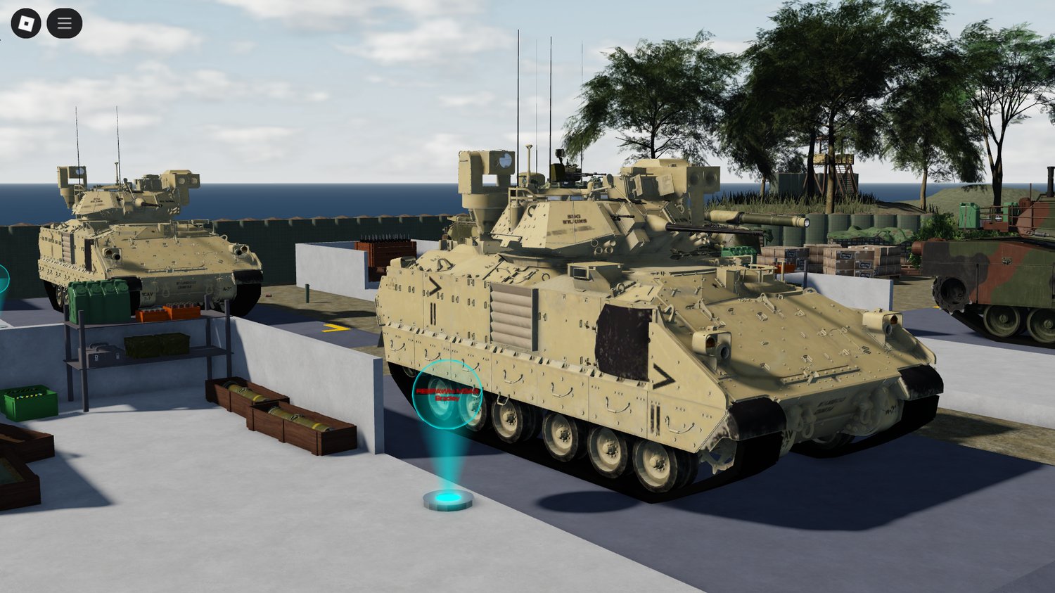 M3A3 Bradley tank Roblox model with multiple seats