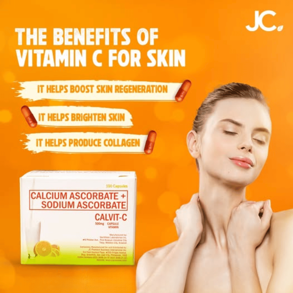 JC Premiere CalVit-C Immune Support | Gentle, Stomach-Friendly Vitamin C with Calcium for Bones, Teeth & Wellness