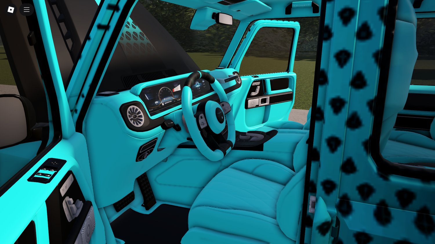Roblox Mansory G63 parked in city roleplay environment